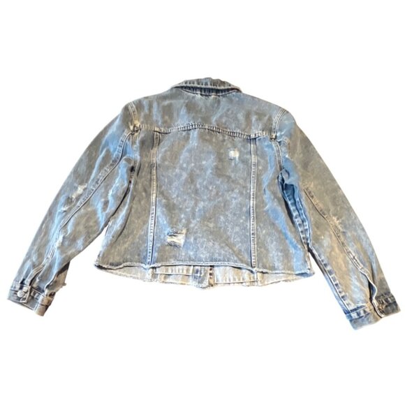 Vervet Los Angeles Womens Classic Crop Denim Jacket Size L - Picture 7 of 7